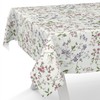 ANRO Oilcloth Tablecloth Oilcloth Tablecloth Washable Garden Tablecloth Flowers 100