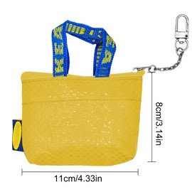 PHCOZY 2 Pcs Mini Bag Bag Zip Chain for Key Ring