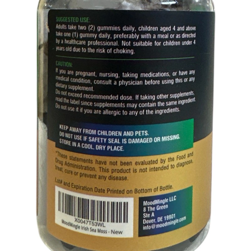 Mood Mingle Irish Sea Moss 2000mg Gummies - Bladderwrack Burdock