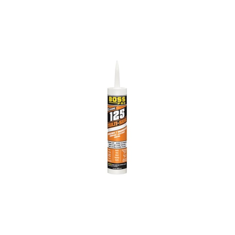 Generic Sealant Boss 125 Multi-Seal Building Roofing Gutters Construction- White,