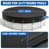 24 Ft Round 420D Oxford Winter Above Ground Pool Cover