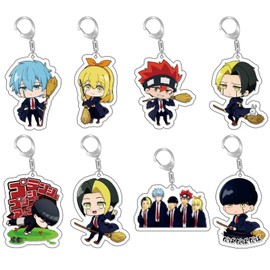 DFDG Mashle-Mashle- Lemon Fins Dot Lance Acrylic Key Chain Key Chain Key Chain Key Chain Key Chain Decoration Phone Strap Lightweight Bag Decoration Gift Popular Anime Surroundings Goods Set of 8