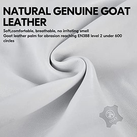 Vgo... Chainsaw Gloves 12-Layer Protection on Left Hand, Safety Forestry Work Gloves with Touchscreen in Goat Leather(S,1Pair)