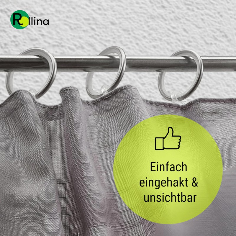 Rollina Clip Over Hooks Transparent Pack of 100 | Curtain