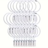 Openable Curtain Clips with Rings White 2Inch, Strong Metal Decorative