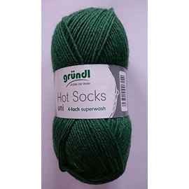 Hot Socks Plain 4-Ply Wool 22 Fir Green