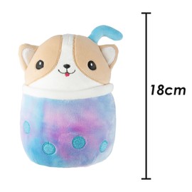 VFM - Corgi Soft Toy Animal Plush Doggy Cuddly Soft Plushie Stuffed Toy Plush Toy Cute Stuffed Plushie, Gifts for Birthday, Valentine's Day Chirstmas - 18cm Multi-Coloured
