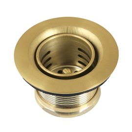 Kingston Brass K451BBB Portland Stainless Steel Bar Sink Basket Strainer, Brushed Brass