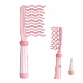 Wide Tooth Comb for Curly Hair, Dual Row Wave Teeth with Cleaning Claw - Rounded teeth, ABS body and cleaning claw for wet or dry use on curls, wavy, thick and textured hair