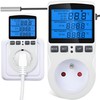 Retoo Thermostat for Socket with Temperature Sensor, Digital Temperature Controller
