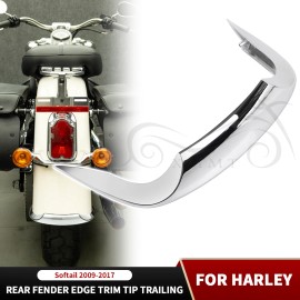 Unbranded Motor Chrome Rear Fender Tip Edge Trim For Harley Fat Boy Heritage Softail 09-17