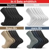 sogzz Men's Diabetic Socks, 6-12 Pairs, 100% Cotton, No Elastic