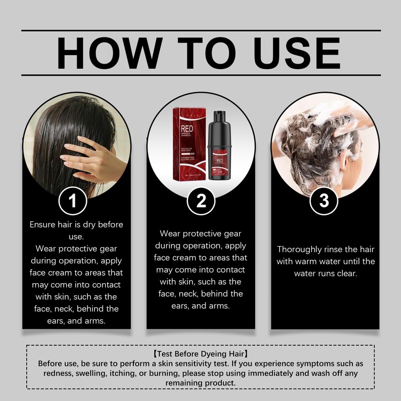 Hair Dye Shampoo (Red)