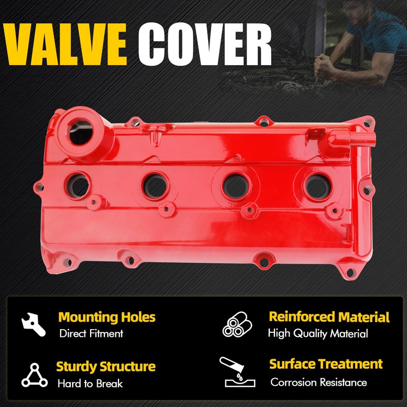 MILIPARTS Aluminum QR25DE Valve Cover Compatible with Nissan Altima Sentra