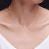 Angel Wing Cross Heart Pendant Necklace in 14K Rose Gold