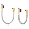 Extended Tank Drain Valve Assembly Kit Flexible Braided Steel Tube