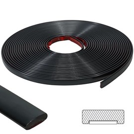 9.8Ft Peel and Stick Molding Trim, Self Adhesive Flexible Wall Trim for Edges, Borders, Windows, Backsplash & Baseboard, Waterproof Decorative PVC Strip Matte Black (W:0.4", T:0.1")