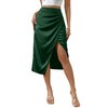 Women's Ruched Asymmetrical Split Skirt Summer Casual Maxi Skirts High