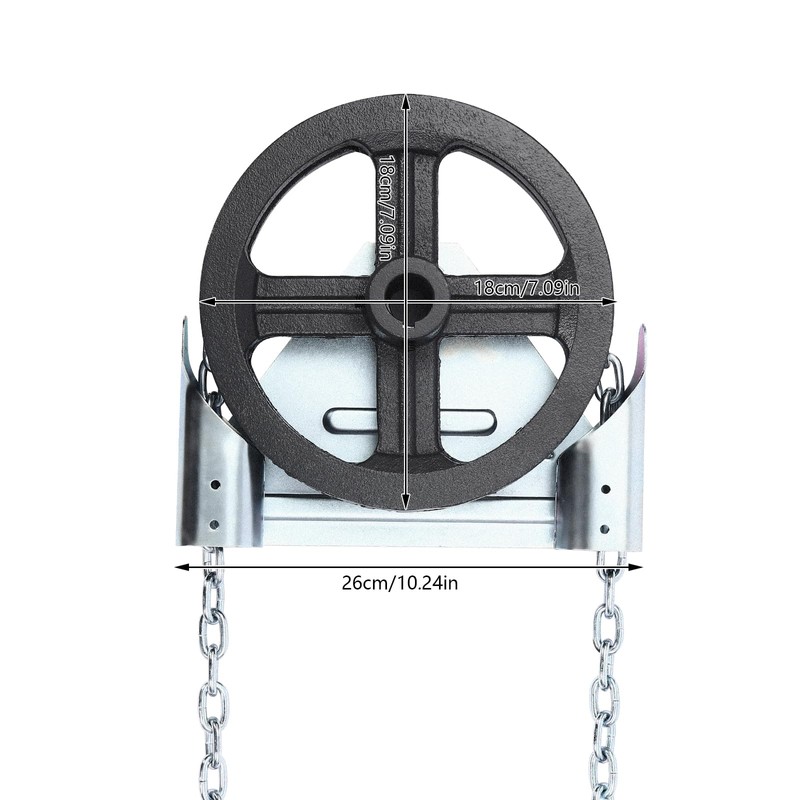 AGULIUM Garage Door Chain Hoist-1:1 Reduced Drive, Direct Drive Heavy