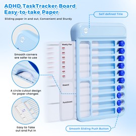 Chore Chart for Kids, Magnetic Chore Board ADHD Tools for Kids, Chore Chart for Kids Multiple Kids, Routine Chart Dry Erase Board for Kids for Habit Tracker or Daily and Weekly Checklist - Blue