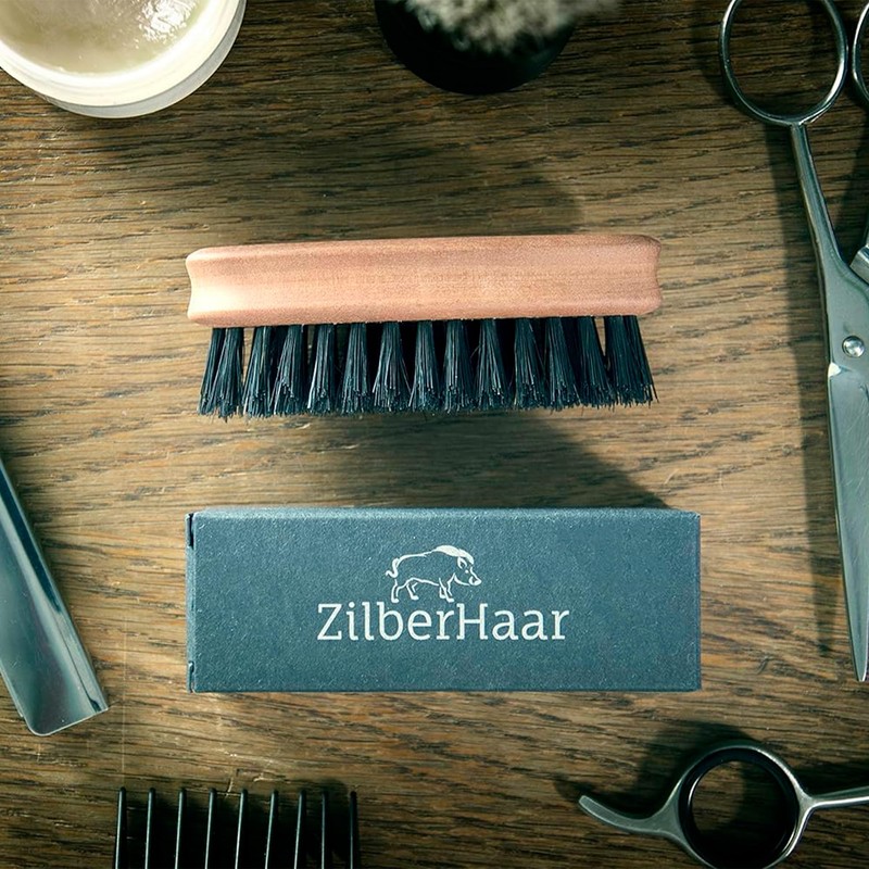 ZilberHaar - Pocket Mustache and Beard Brush - Soft Boar
