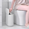 Sooyee 10 Liter Rectangular Plastic Trash Can Wastebasket with Press