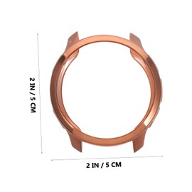 SEWACC Electroplated Protective Watch Case Compatible with Garmin Rose Gold Watch Cover Frame Design Easy Access to Controls Scratch Resistant Flexible TPU Material