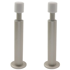 TAODAN 2PCS Flexible Door Stopper Silver Solid Long Door Top Household Hardware Tools Thickened Iron Bumper Rubber Head Accessories