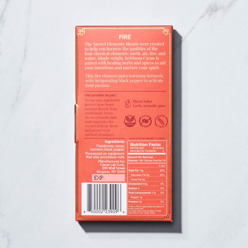 Single-Origin Ceremonial Cacao | Fire Blend: 100% ceremonial-grade cacao with