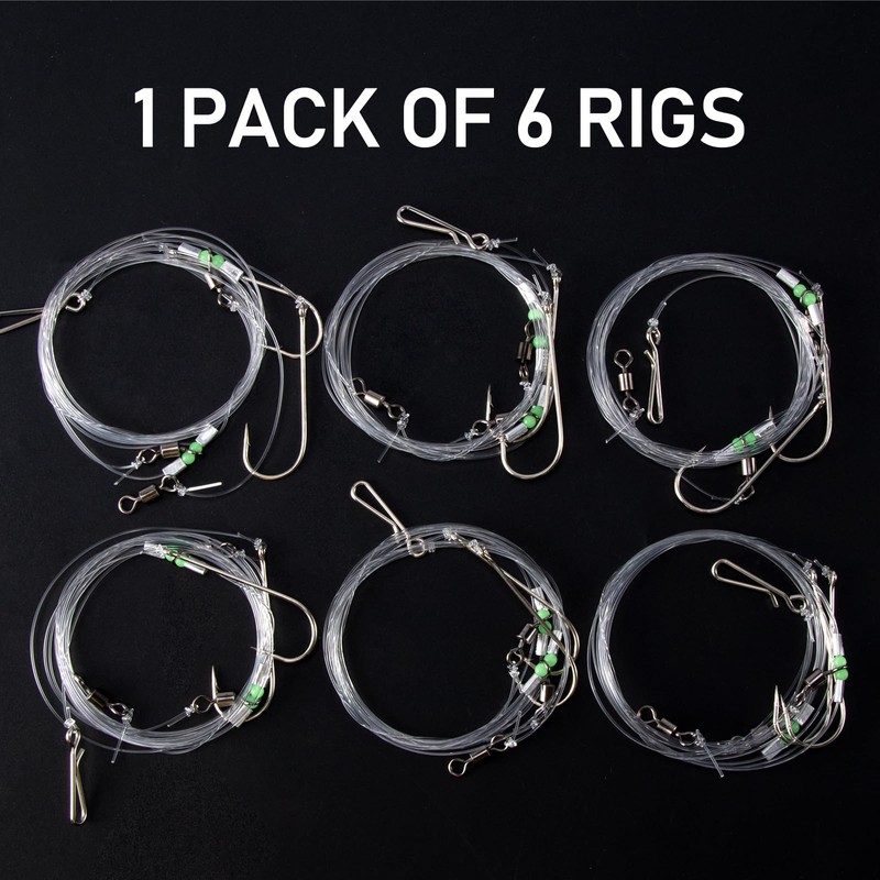 Dr.Fish 6PCS Sea Fishing Rigs Beach Casting, Flapper Rigs Hooks