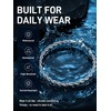 ChainsPro Rope Bracelet for Men, Waterproof Stainless Steel Chain Bracelet