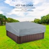 SPA Cover Square Waterproof 190 Silver Coated Polyester Taff Weather