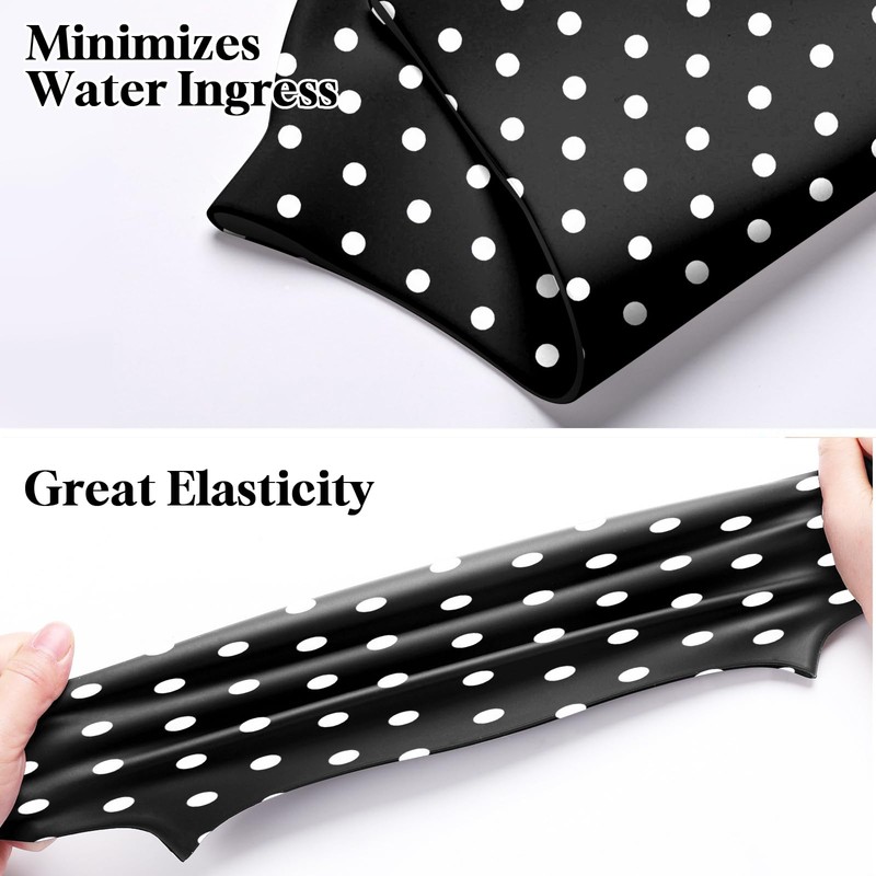 Deokke Silicone Swim Cap Soft Waterproof Durable Swimming Caps Non-Slip