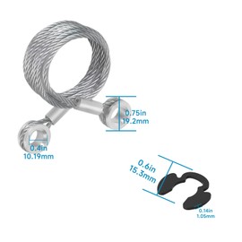 Cutetool (2pcs) L92-6017-1065 Hood Restraint Cable with Clips Compatible for Peterbilt 389 388 384 Trucks Hood Control Cables, Replace L92-6017-1065 L9260171065 Parts