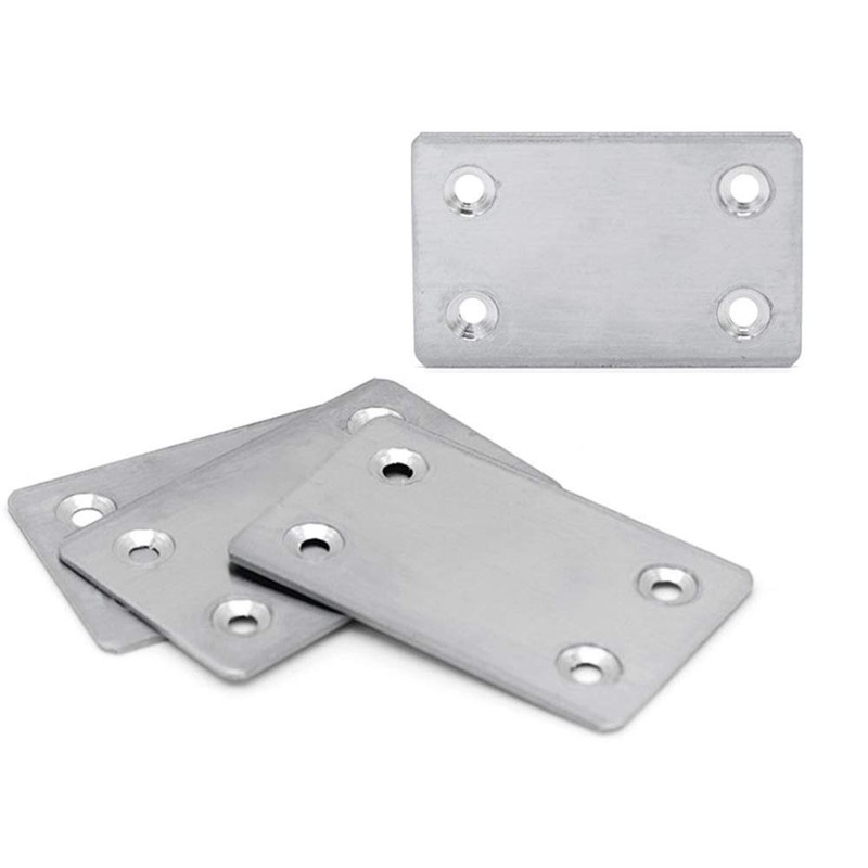 heyous 10pcs Stainless Steel Straight Support Shelf Bracket Flat Corner
