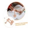 ULTECHNOVO 3pcs Wooden Tart Tamper Set Dual Ended Egg Tart