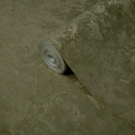 Contemporary Modern Textured Plain Brown Taupe Bronze Gold Metallic Wallpaper Faux Fabric Worn Textures 3D