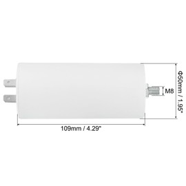 PATIKIL 70uf CBB60 Run Capacitor,AC 250V 4 Pins 50/60Hz Cylinder Bottom with M8 Screw for Washing Machine,Cleaning Machine Pump Motor Star