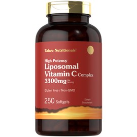 Tahoe Nutritionals Liposomal Vitamin C Complex | 3300mg | 250 Softgels | High Potency | Non-GMO, Gluten Free Supplement