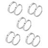 Baluue 5 Pairs Couples Engagement Rings Sun and Moon Matching