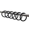 12 Pack Shower Curtain Rings,Plastic Shower Curtain Hooks,Decorative Round Easy