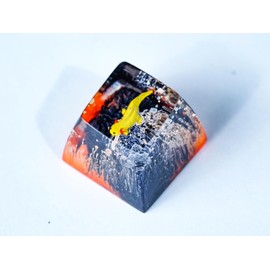 DATKEY Yellow Dinosaur Jish Artisan Ocean Keycaps Keyboard Cute Artisan Aesthetic Custom Ocean Gifts for Art Lovers Men Gamer