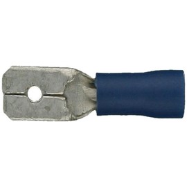 Install Bay BVMD250 Vinyl Male Connector 16/14 Gauge .250, Blue (100-Pack)