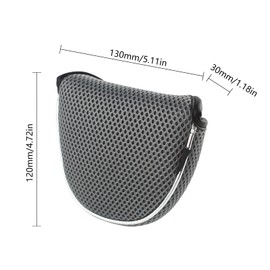 Andux Mallet Cover Golf Putter Head Covers for Center Shaft Putter MT/TG16 Grey, Semicircle