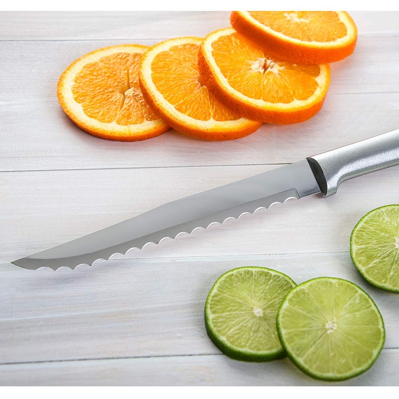 RADA Cutlery Serrated Slicer Knife (R138), 7" Stainless Steel Hollow