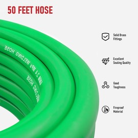 RX WELD Inert Gas Welding Hose 50FT - Argon Flow Hose, (50FT, Green)