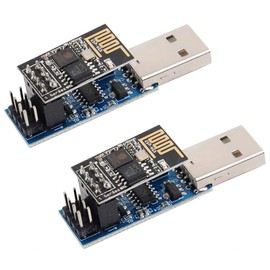 Fasizi 2Pcs Ch340c Esp8266 Programmer Usb To Serial Adapter For Esp-01/01s Wifi Modules Auto-Download Circuit Compatible With Arduino Ide And Flasher Tool