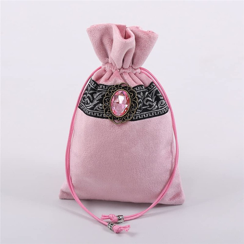 BLESSUME Witch Velvet Altar Tarot Table Cloth and Pouch Square