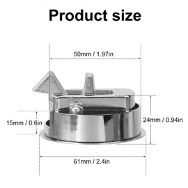 Biugaaufai 4 PCS 2 Inch Zinc Alloy Flush Pull Hatch Latch Lock Boat Latches, Boat Flush Pull Hatch Latch for Yachts & RVs Durable Deck Hardware
