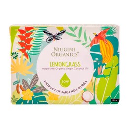 Niugini Organics Organic Virgin Lemongrass Coconut Oil Soap 100g
